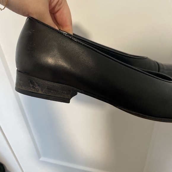 Amalfi Black Leather Short Kitten Heel Size 7.5 8‎ - Picture 3 of 8